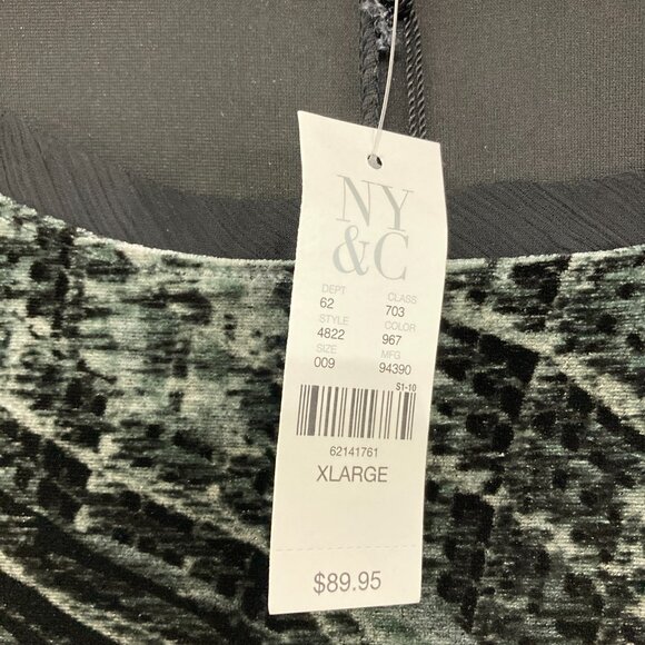 NWT New York & Company size XL Velvet Belted Feminine Elegant Dress Evening - Picture 3 of 11